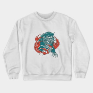 Jaguar Traditional Tattoo Art Crewneck Sweatshirt